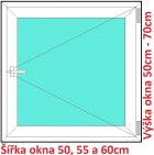 Plastov okna O SOFT rka 50, 55 a 60cm x vka 50-70cm
